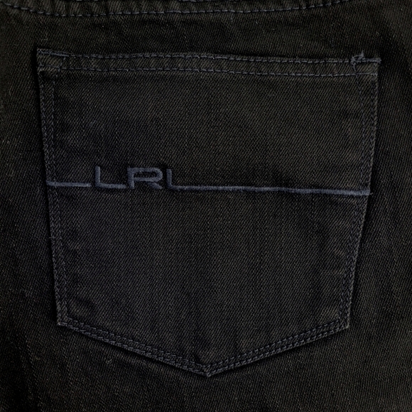 Lauren Ralph Lauren Jeans Size 8 Classic Straight Leg Black Stretch Denim - Picture 11 of 17